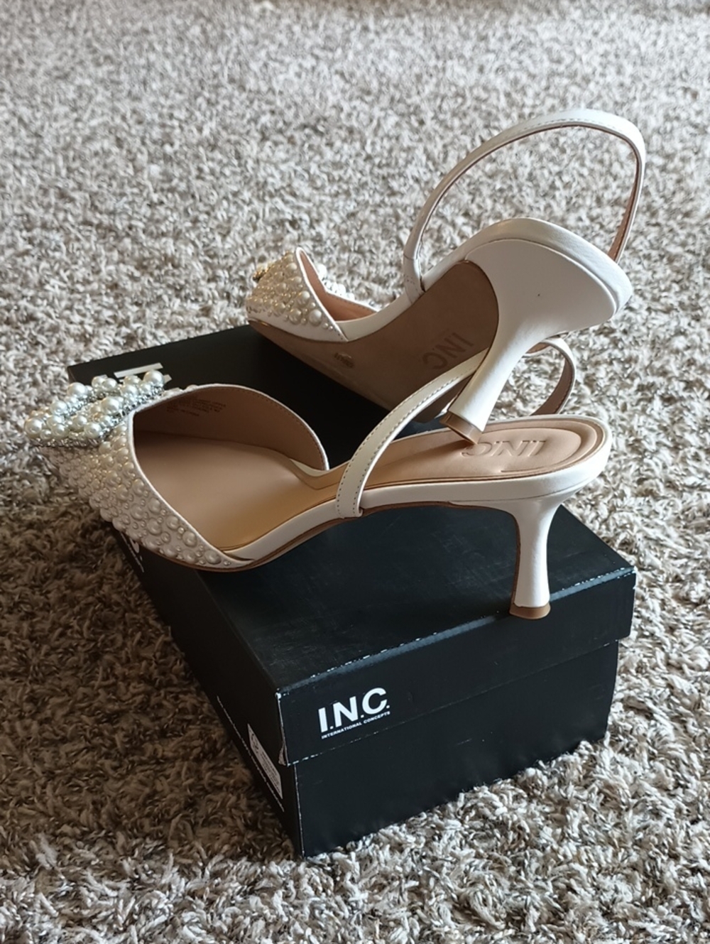 #. NIB I.N.C International Concepts Women's Gevira Pointed Toe Slingback Pumps - Picture 4 of 9